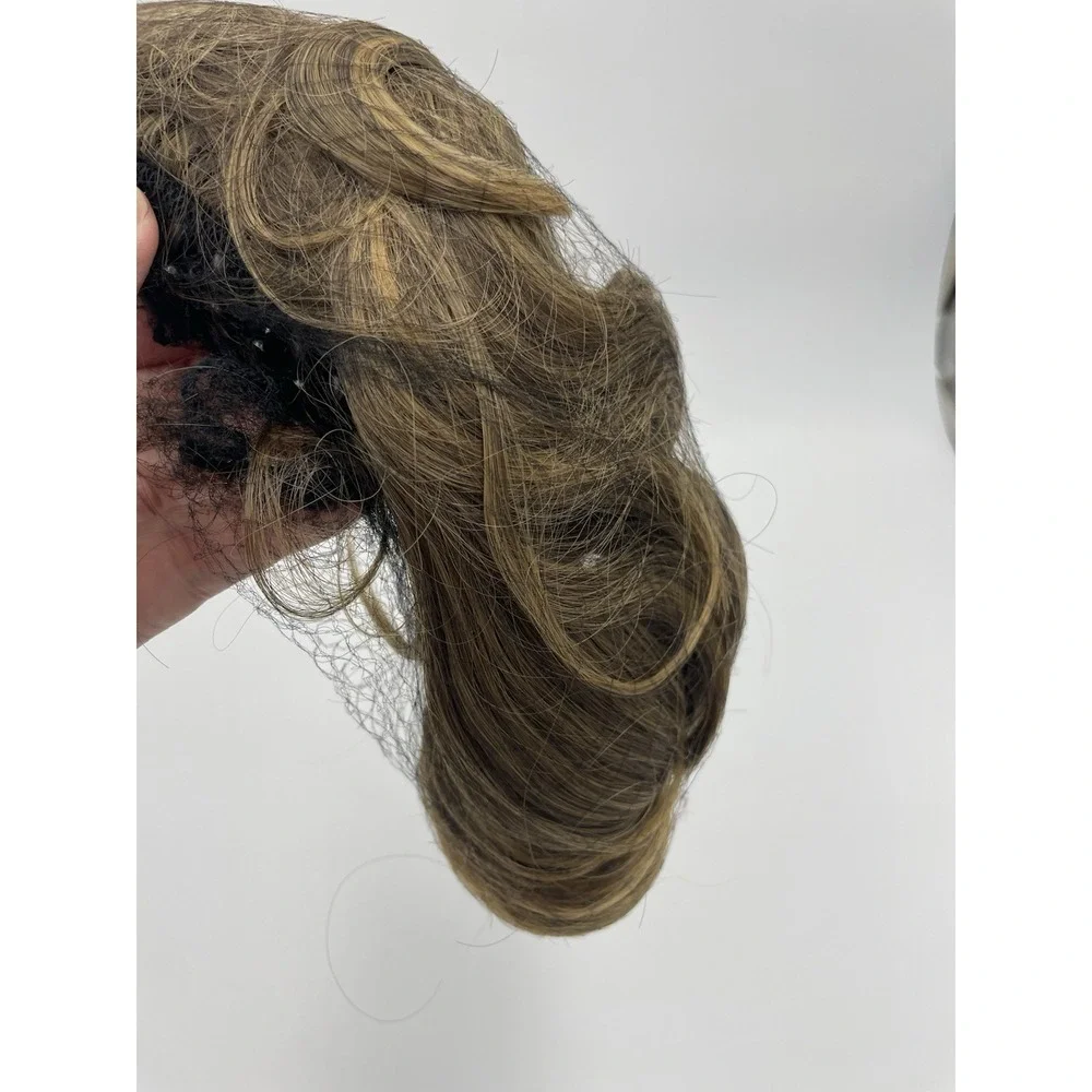 Ponytail Hair Extension Drawstring w/Clip Combs Hair Bun New in‎ Netting Brown